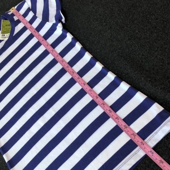 Ambiance Apparel Woman’s 95% Cotton Blue-White Striped T-Shirt Soft Size M - Picture 2 of 13